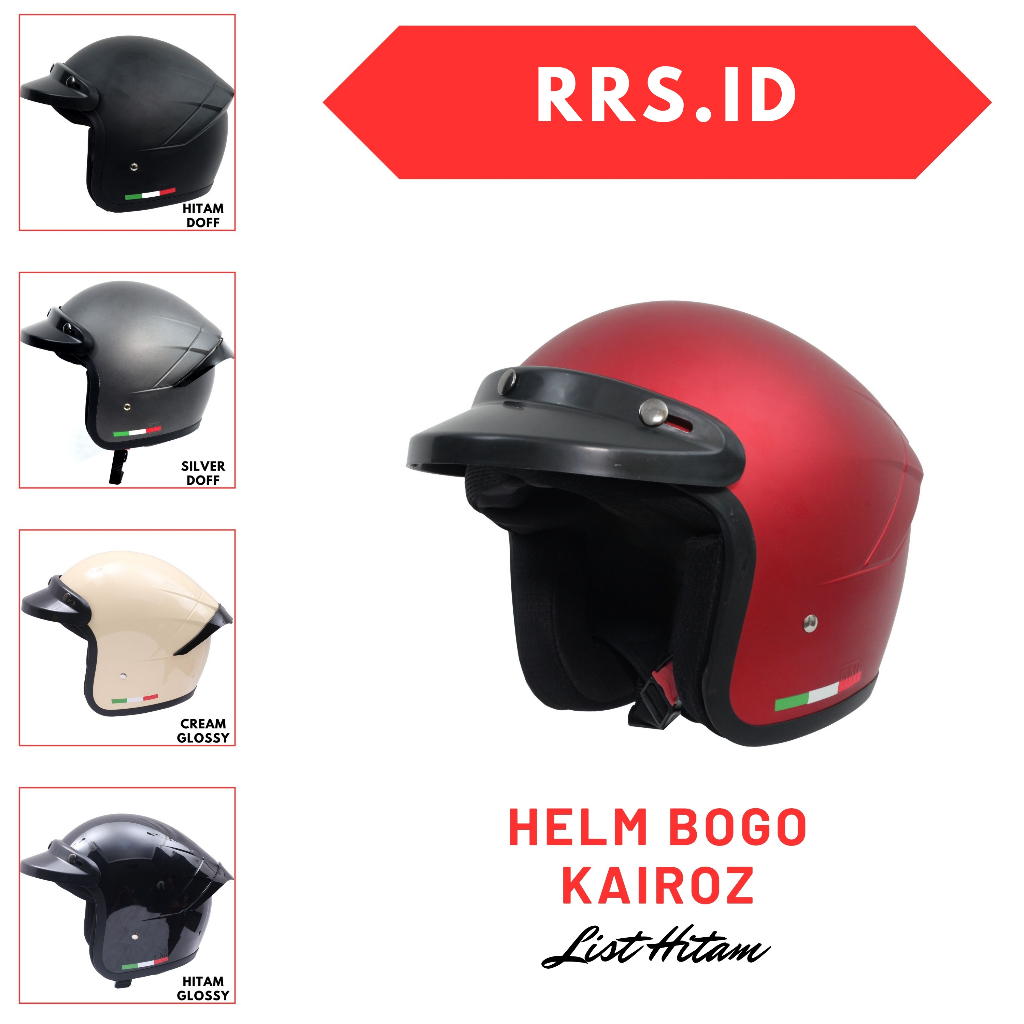 Helm Bogo Kairoz List Hitam Pet