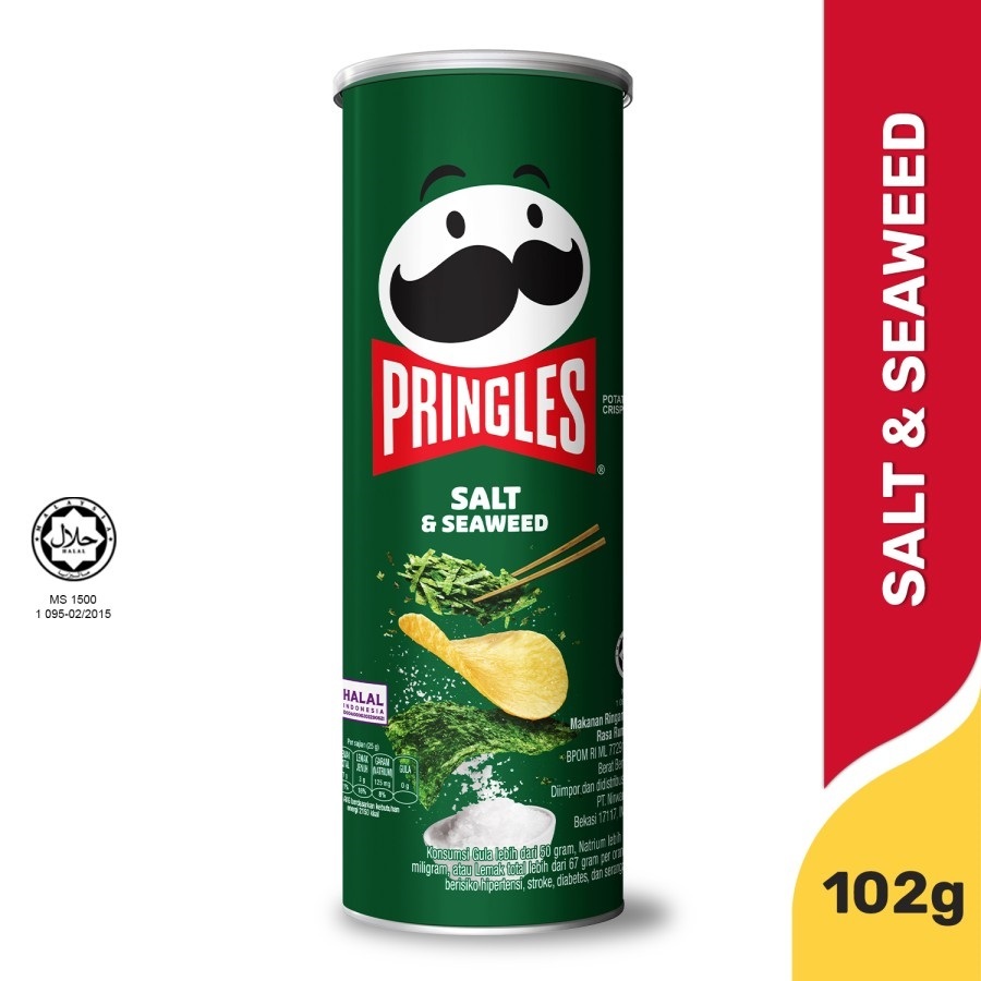 

Pringles Salt & Seaweed 102 Gr 102Gr Keripik