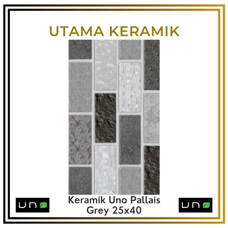 Keramik uno 25x40 pallais grey KW 1 - Keramik motif batu alam matt
