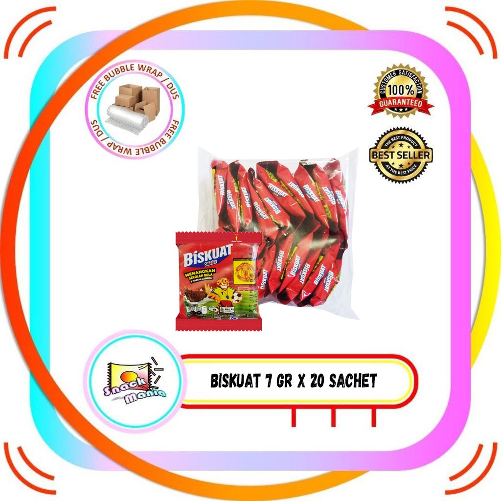 

Biskuat Energi Chocolate ~ 7.6 gr x 20 Sachet RENCENG Biskuit Coklat