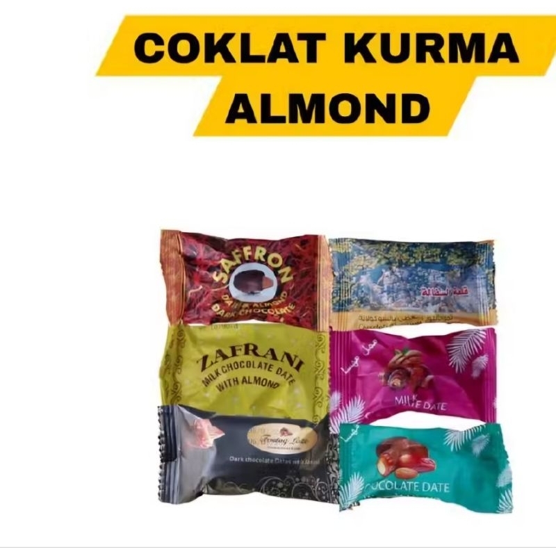 

Coklat Kurma Almond 500 gram Arab Oleh Oleh Haji Umroh