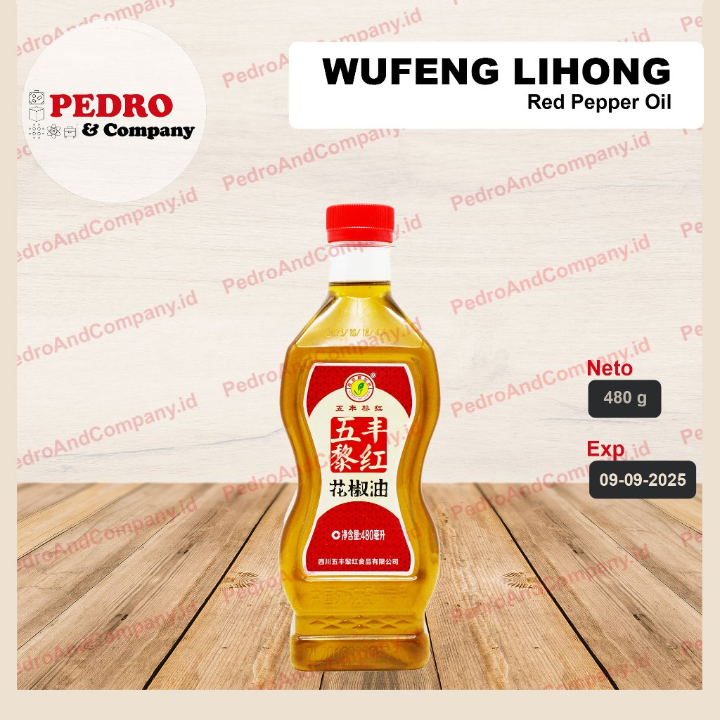 

WuFengLiHong Hua Jiao Red Pepper Oil minyak cabe pepper merah 480 ml minyak mala cabai china