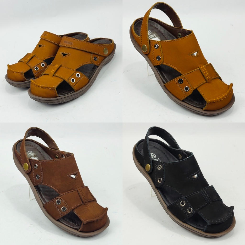 Sandal kulit borsa A 64602 sandal pria sandal bustong