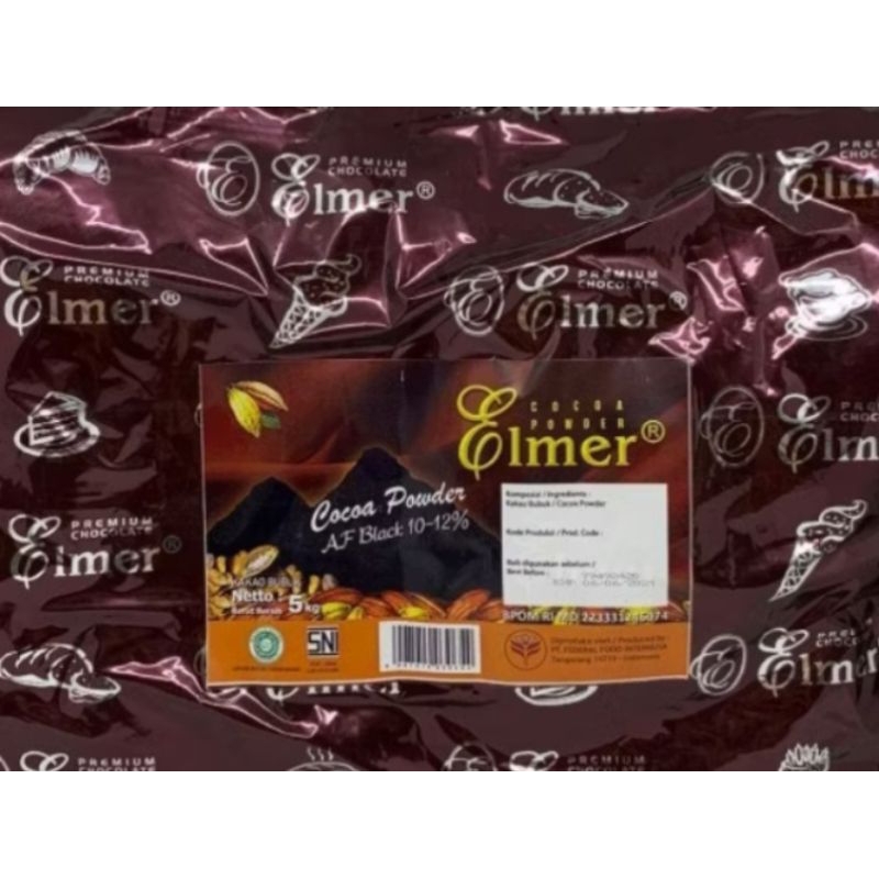 

coklat bubuk hitam black forest elmer repack 100gr 250gr 500gr