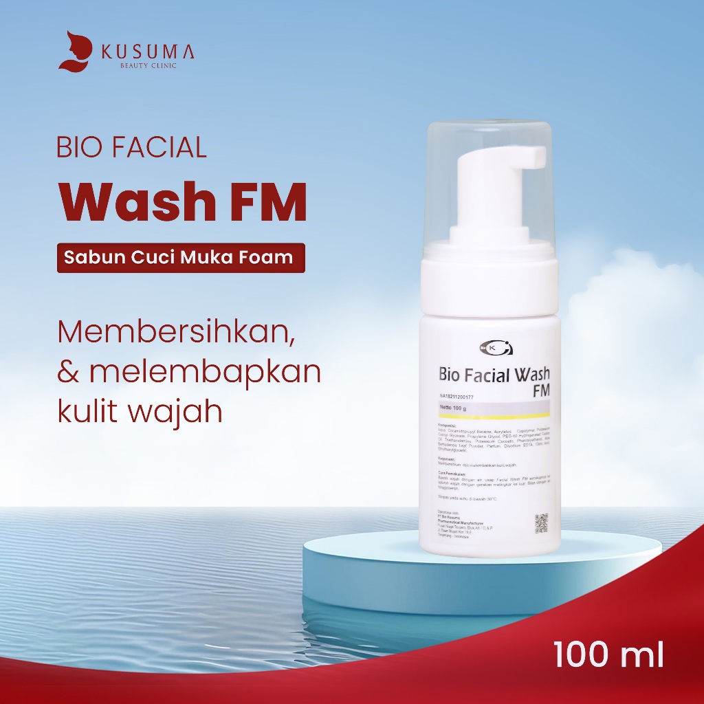 Kusuma Beauty - Bio Facial Wash FM 100ml - Sabun Cuci Muka Foam Lembut