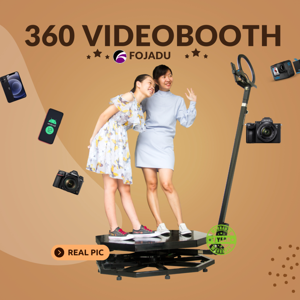 Paket Fojadu 360 Video Booth Ukuran 90 dan Software 360 Video Booth