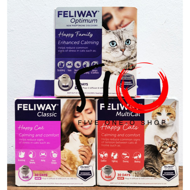 Feliway Classic Multicat Optimum Cat Diffuser Kit Obat Kucing USA 110v PLEASE USE CONVERTER/ ADAPTOR