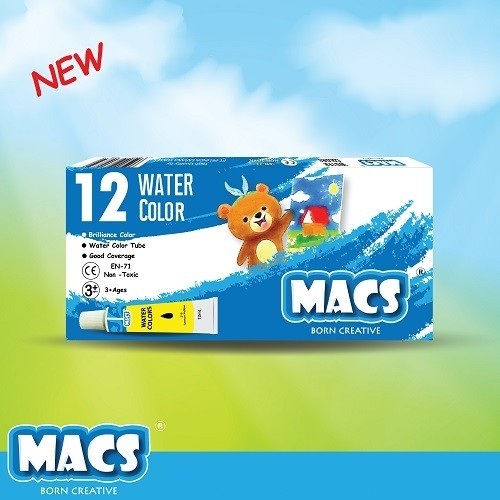 

Cat air MACS Watercolor tube 12ml 12 Warna