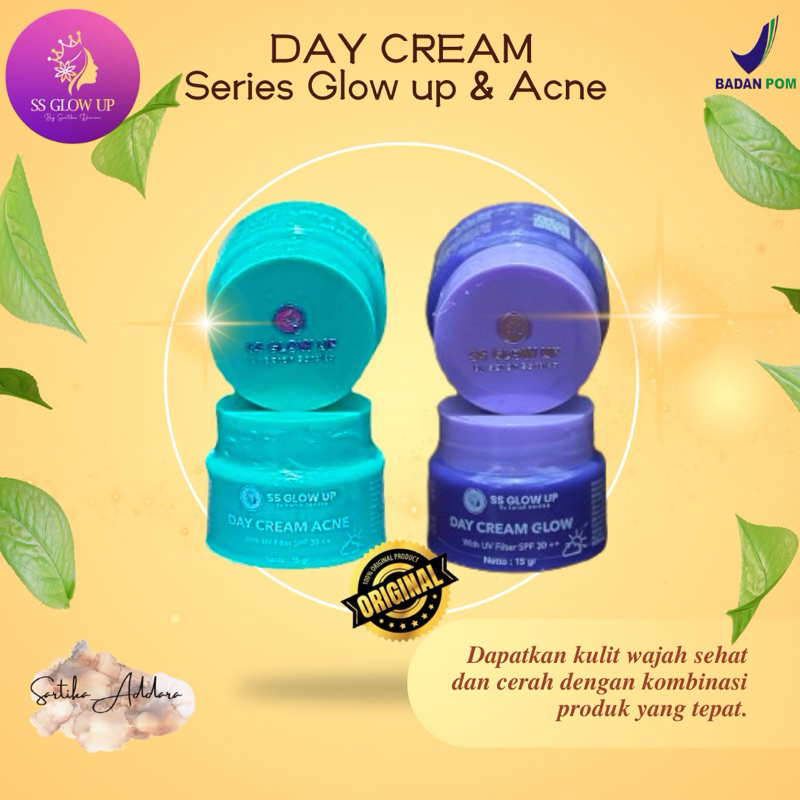 ECER DAY CREAM ( CREAM SIANG ) GLOW UP,DAN GLOW ACNE SS GLOW UP BY SARAH SARTIKA