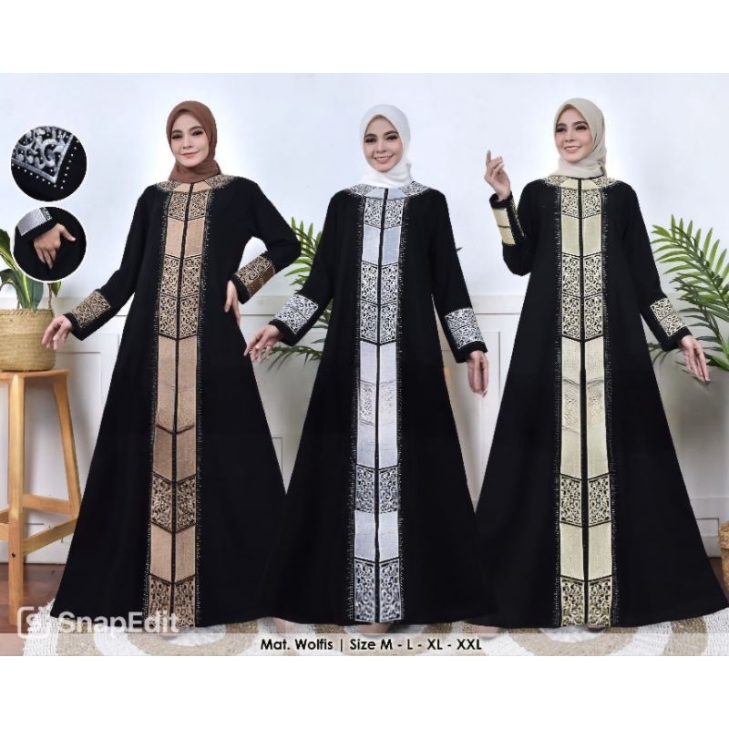abaya hitam/gamis hitam/gamis arab