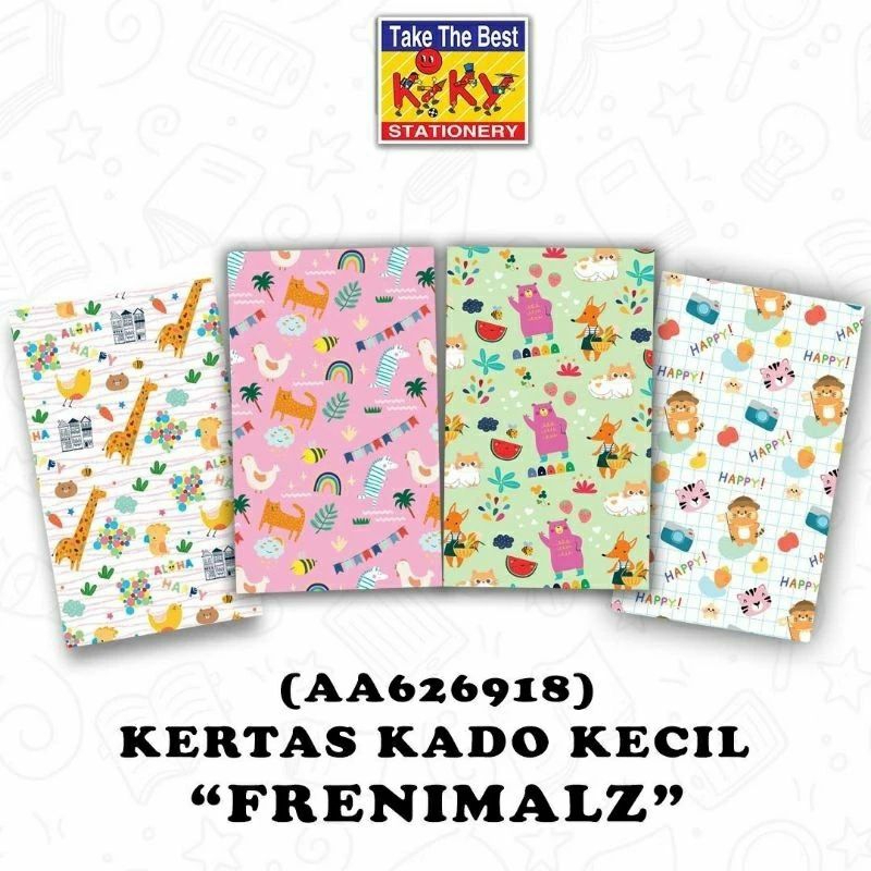 

[Per 10 lembar] kertas kado kecil Kiky - art craft paper