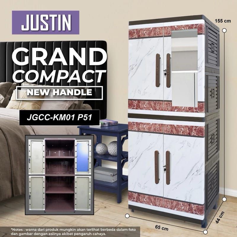 Lemari Club Jumbo Full Rak/Cermin/Kunci Lemari Baju Club Gantung - Plastik, Furniture