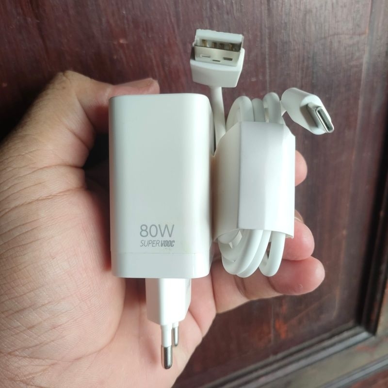 Charger Oppo 80 watt Original 100% SUPER VOOC Type C