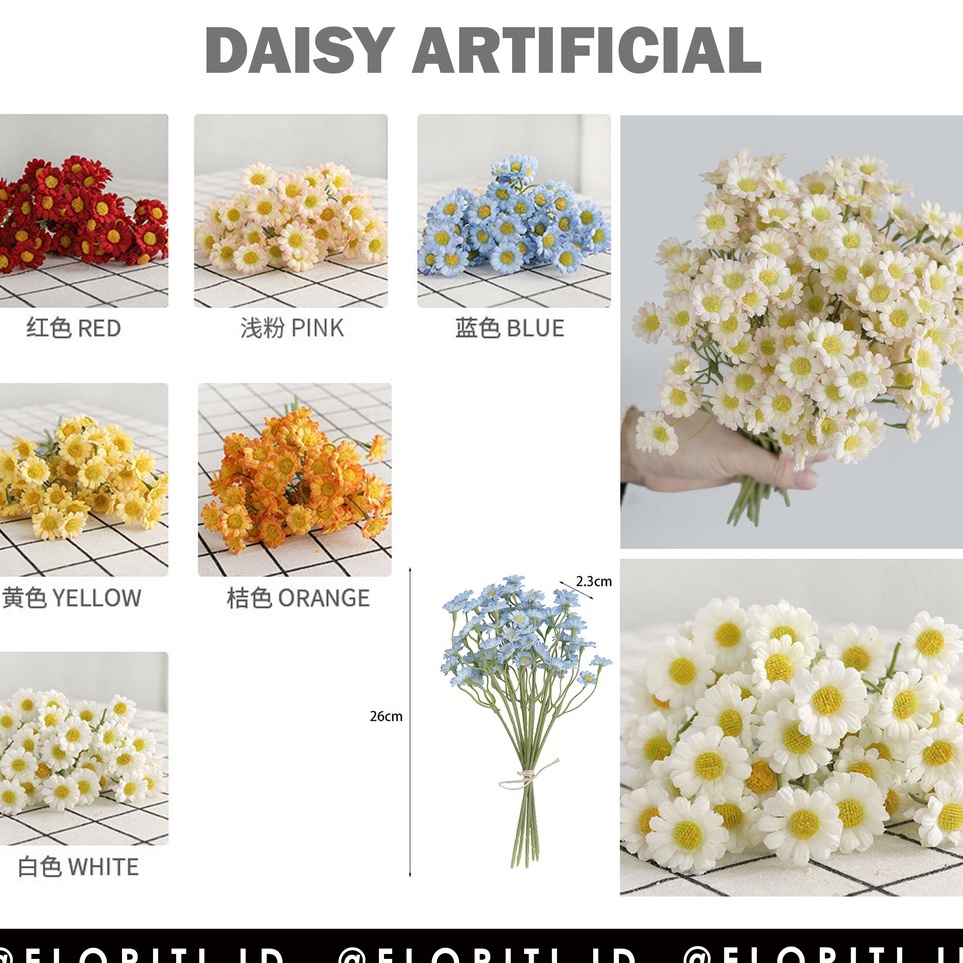 Grosir Hari Ini Bunga Daisy ArtificialBunga Dekorasi