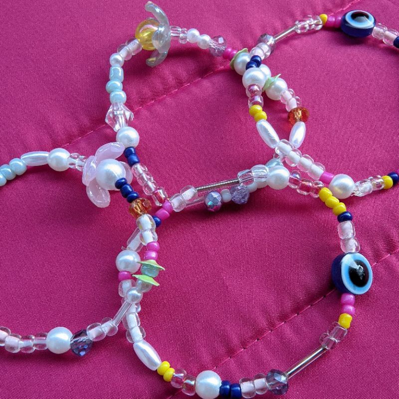Gelang manik manik / Gelang manik aesthetic/ Gelang Korea / Gelang anak / Gelang manik elastis / gel