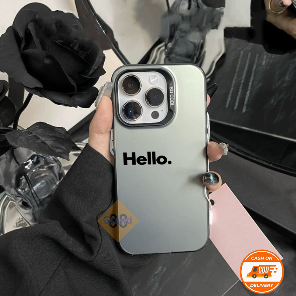 SC20 Premium Matte Hard Casing Hp Hello For OPPO A60 A16 A78 4g A17k A18 A17 A76 A96 A15 A15s A38 4g