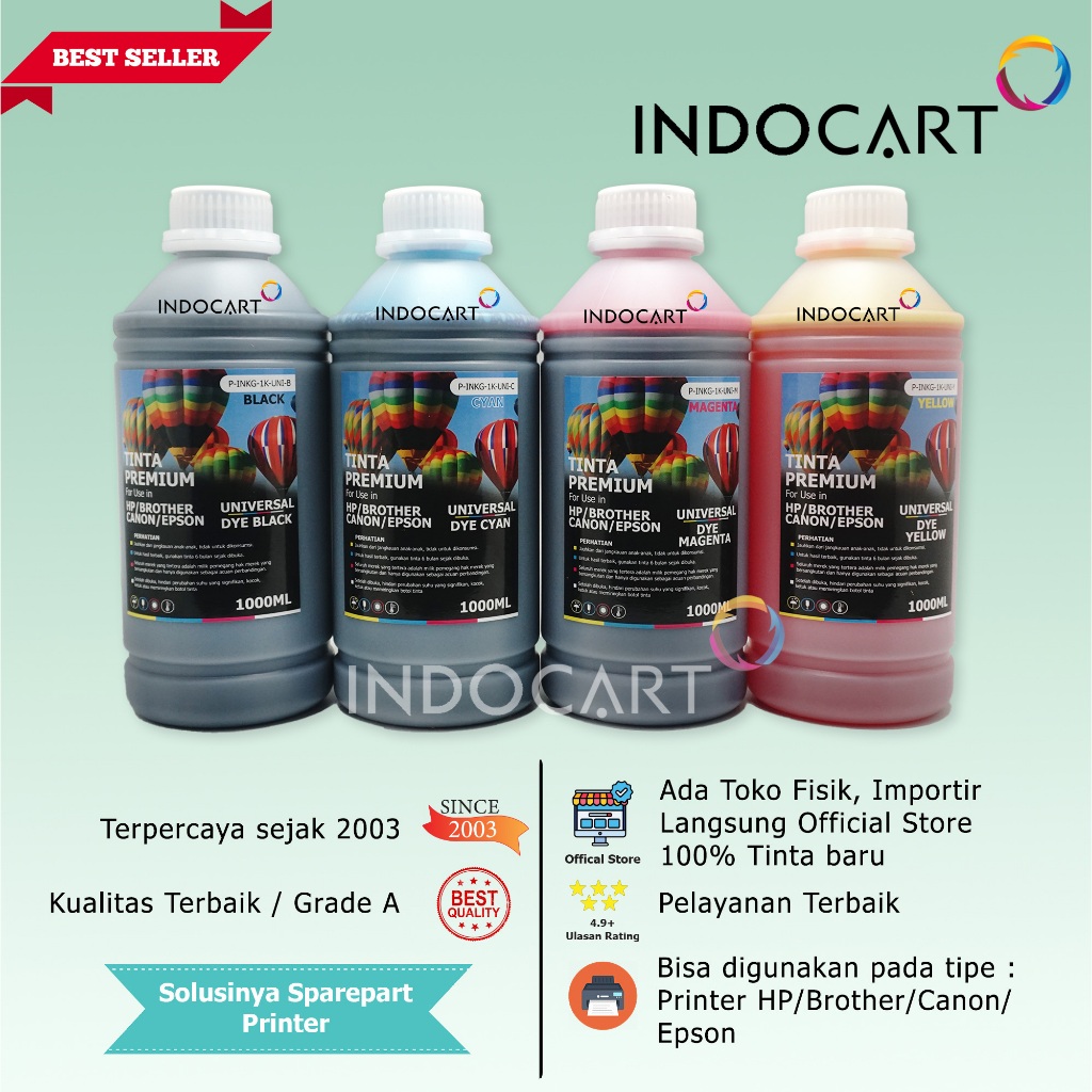 Tinta Premium Canon PG40 PG47 PG740 PG745 PG810 PG830-Dye-1kg