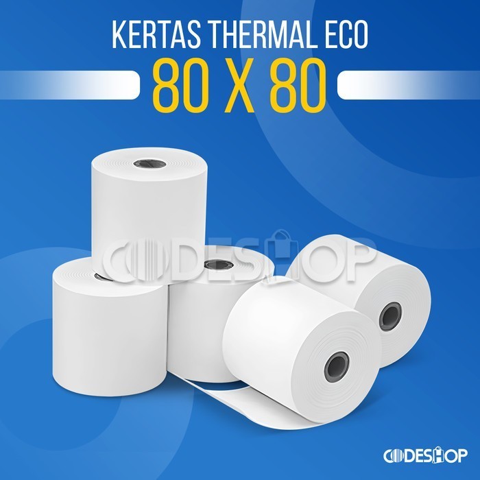 

Kertas Struk Kasir Thermal 80x80 / 80 x 80 mm / 80x80mm ECO Murah