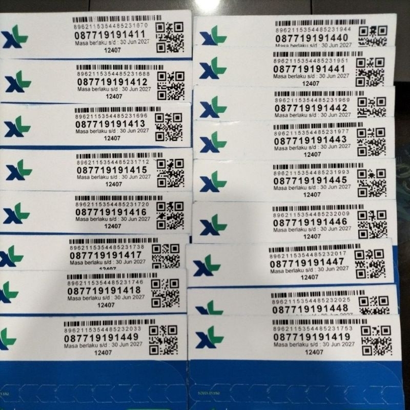 KARTU PERDANA XL SERI RAPIH 0877