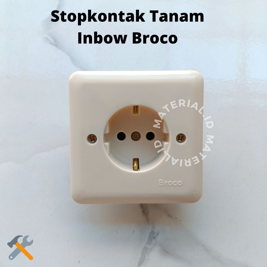 STOPKONTAK BROCO Inbow 1 LUBANG SEGI ARDE OUTBOW OB BROCO Broko tanam TanemTembok kayu stop Kontak C