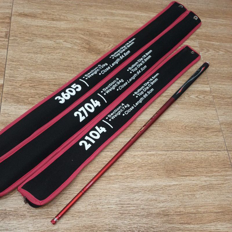 Joran Tegek Iguruai Red Koi 210 270 360 450 8H Carbon Pole Rod