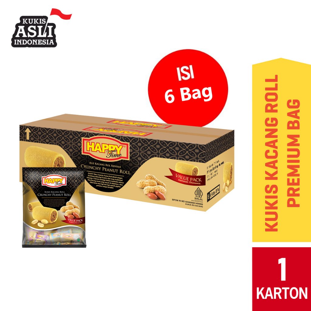 

Happy Time Kukis Kacang Roll Premium Bag (1 Karton Isi 6 Bag)