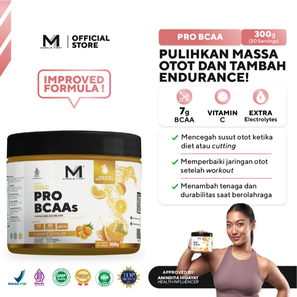 MUSCLE FIRST Pro BCAA 300gr - Menjaga & Memulihkan Otot