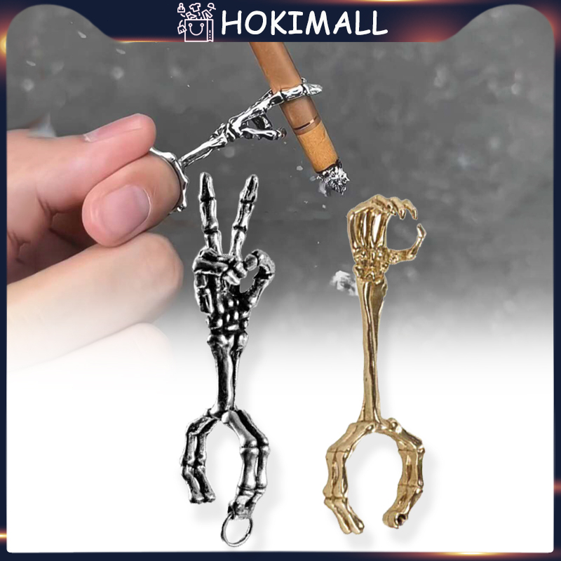 Y/O Model Skull Ring Holder / Tempat Rokok Skull Cincin / Tengkorak Cincin