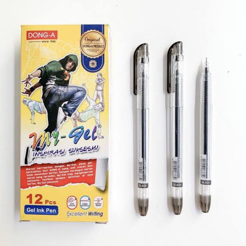 

Pulpen my gel 0.5 hitam per pcs dan pack
