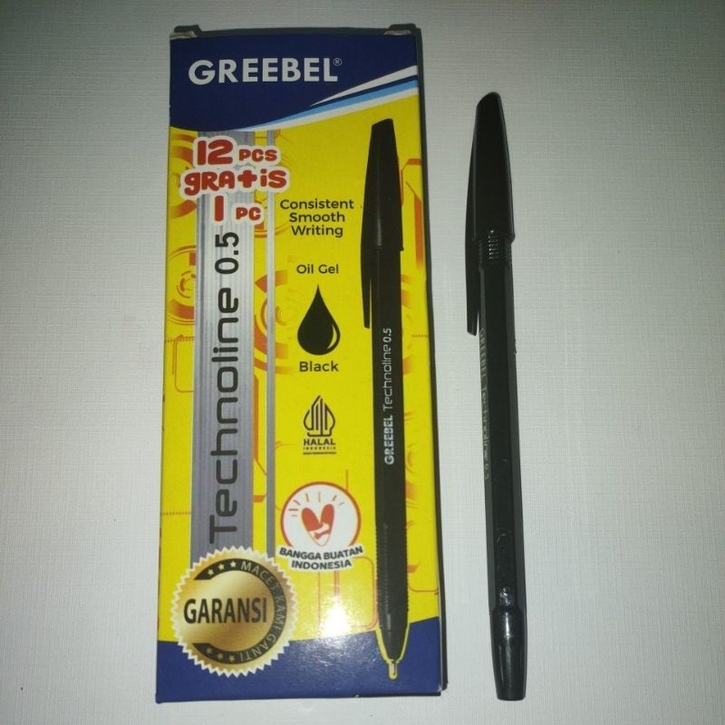 

pen greebel hitam isi 12 pcs