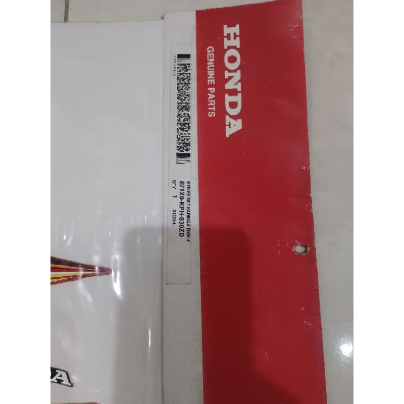striping honda karisma 125D original AHM kode part 871X0-KPH-830ZD