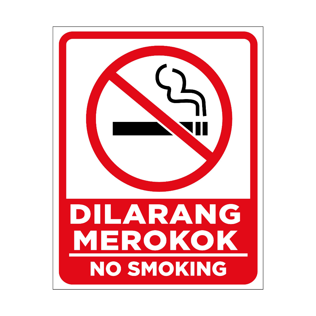 

STIKER DILARANG MEROKOK / NO SMOKING Uk. 20 x 25 CM SIGN RAMBU K3