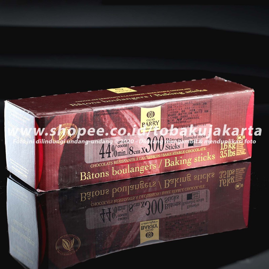 

Cacao Barry Baking Sticks 1,6kg BOX 44% Chocolate Batons Cokelat Baton