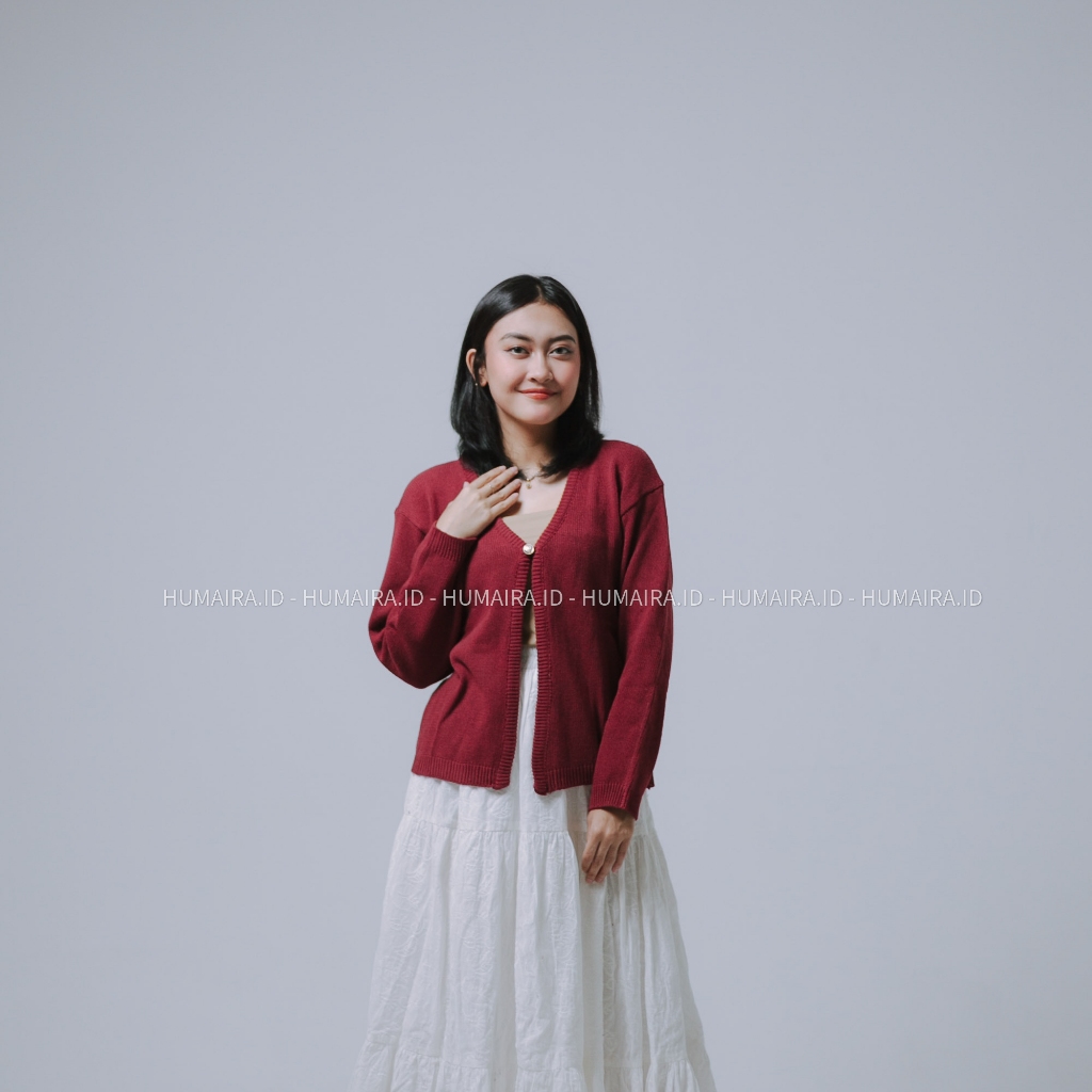 MANJA Crop Cardigan Rajut atasan wanita korean style