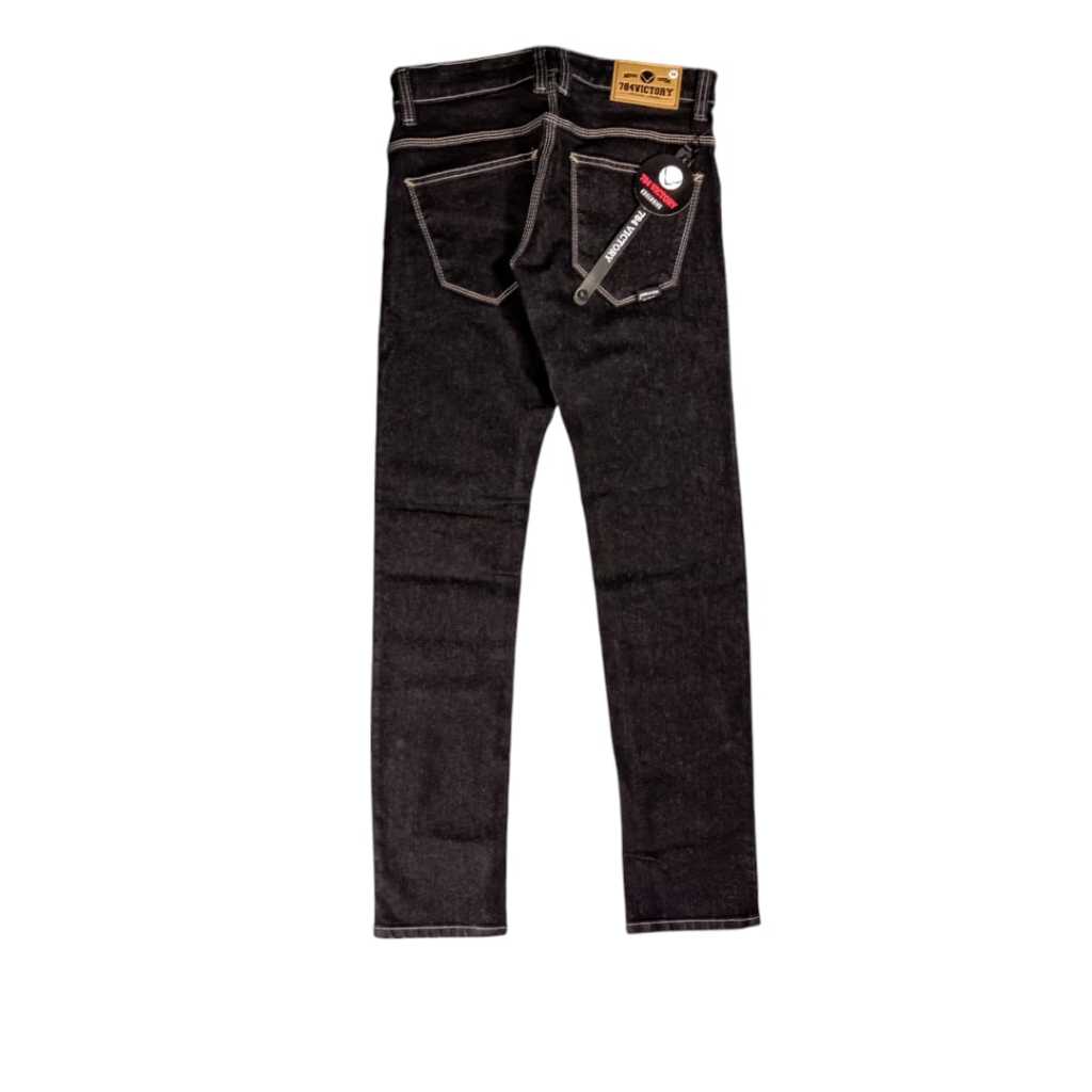 784 VICTORY-celana panjang jeans skinny slim fit pria premium - Blue Black