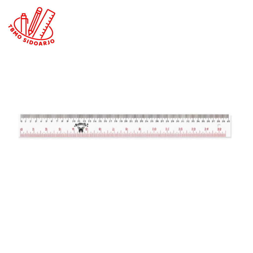 

TBMO Penggaris Butterfly 40cm / Penggaris Plastik Butterfly
