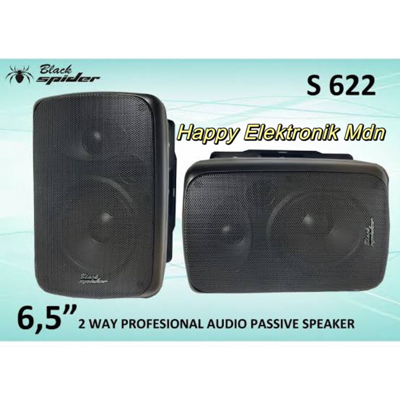 Black Spider Speaker Pasif 6 inci Black Spider S622 Blackspider Speaker 6.5 Inch Speaker Dining Blac