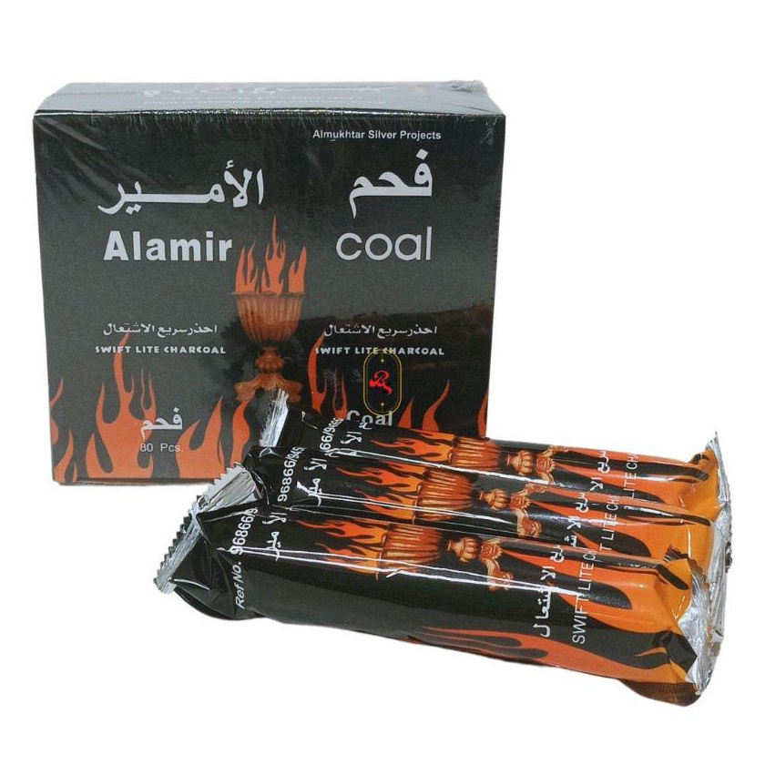 Grosir Arang magic Alamir coal perbox isi 8 rolls