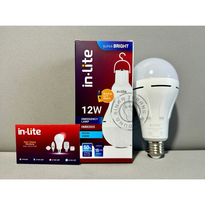 LAMPU EMERGENCY LED INLITE 12W 12 WATT - INBE005