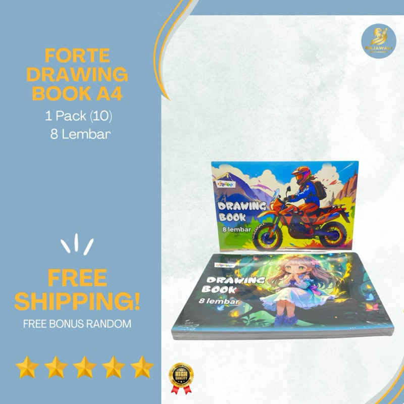 

FORTE Buku Gambar A4 / 8 Lembar / 1 Pack (10) / Eceran 5 Pcs & 1 Pack