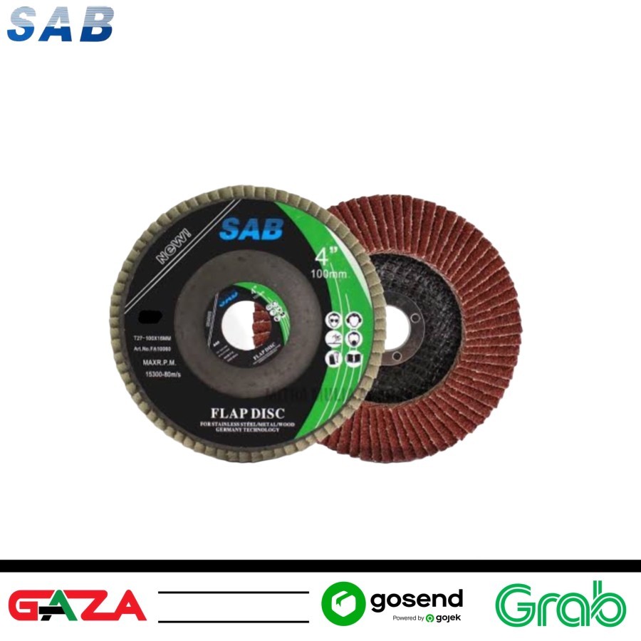 Flap Disc 4" SAB / Amplas Susun 4" SAB A60 / A80 / A100 / A150 / A180 - A60