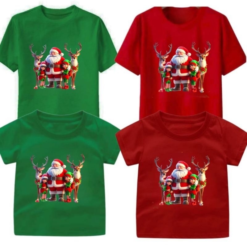 Baju Kaos Natal Anak dan Dewasa Merry Christmas SANTA3/baju natal couple keluarga