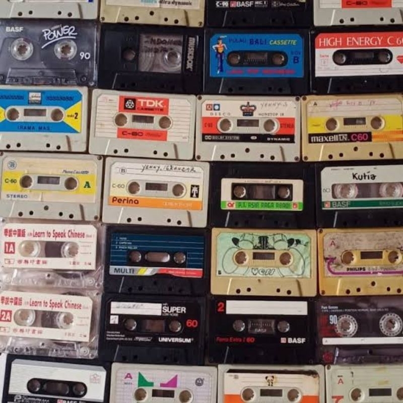 kaset pita jadul bekas per 1 kg