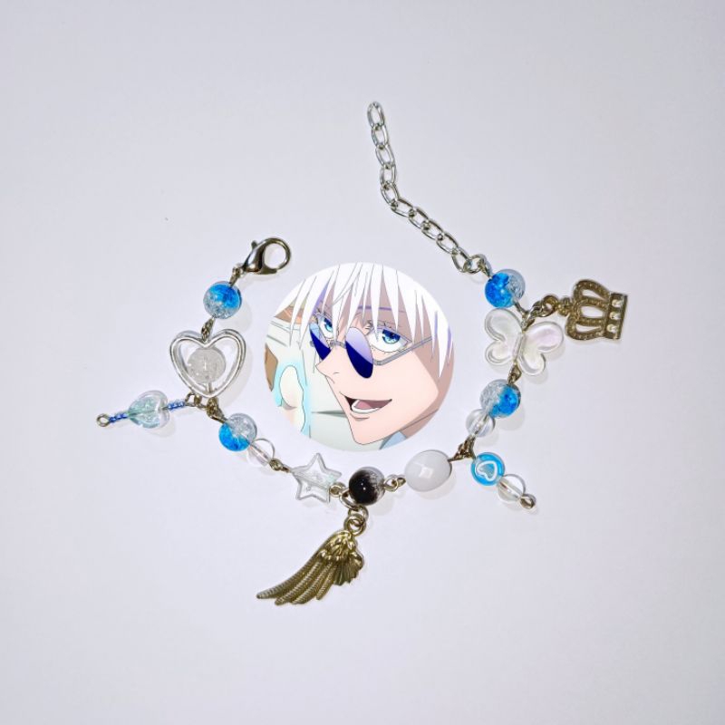 Gelang Manik Gojo Satoru Inspired - Gelang Manik Anime Jujutsu Kaisen