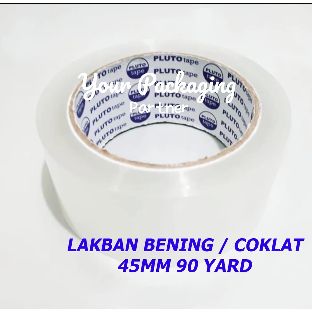 

Lakban OPP Tape Bening / Coklat 45mm 90 Yard Ekonomis Murah / Isolasi Besar