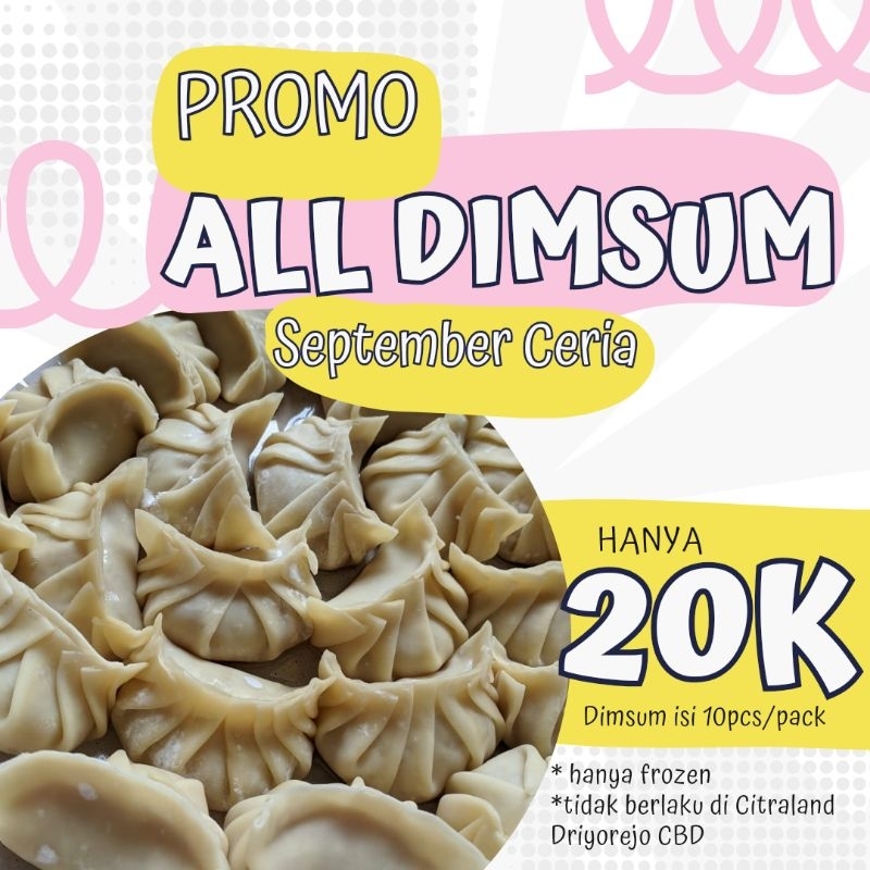 

Dimsum Gyoza Fresh isi 10pcs Halal Murah Enak bisa Dijual Lagi Tanpa Tepung Asli Ayam