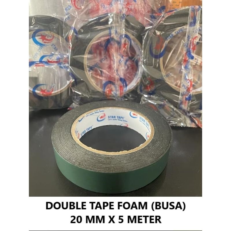 

DOUBLE TAPE (Foam Tape) 20mm x 5m Selotip lakban busa Hijau