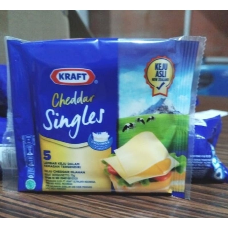 

Cheddar Kraft Singles isi 5 lembar 75 gram / Keju Lembaran