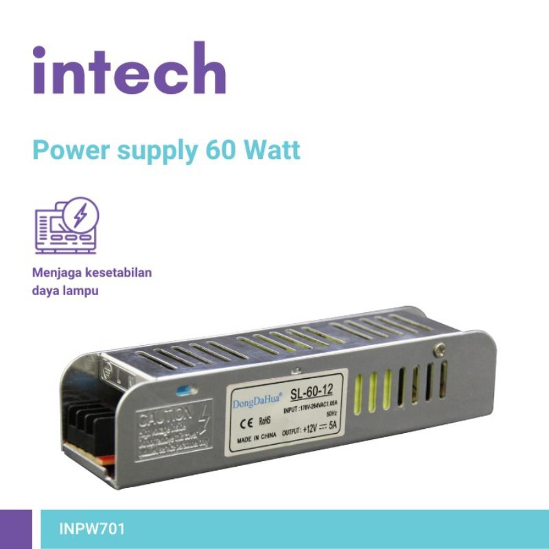 INTECH ADAPTOR POWER SUPPLY AC KE DC 5A 60W
