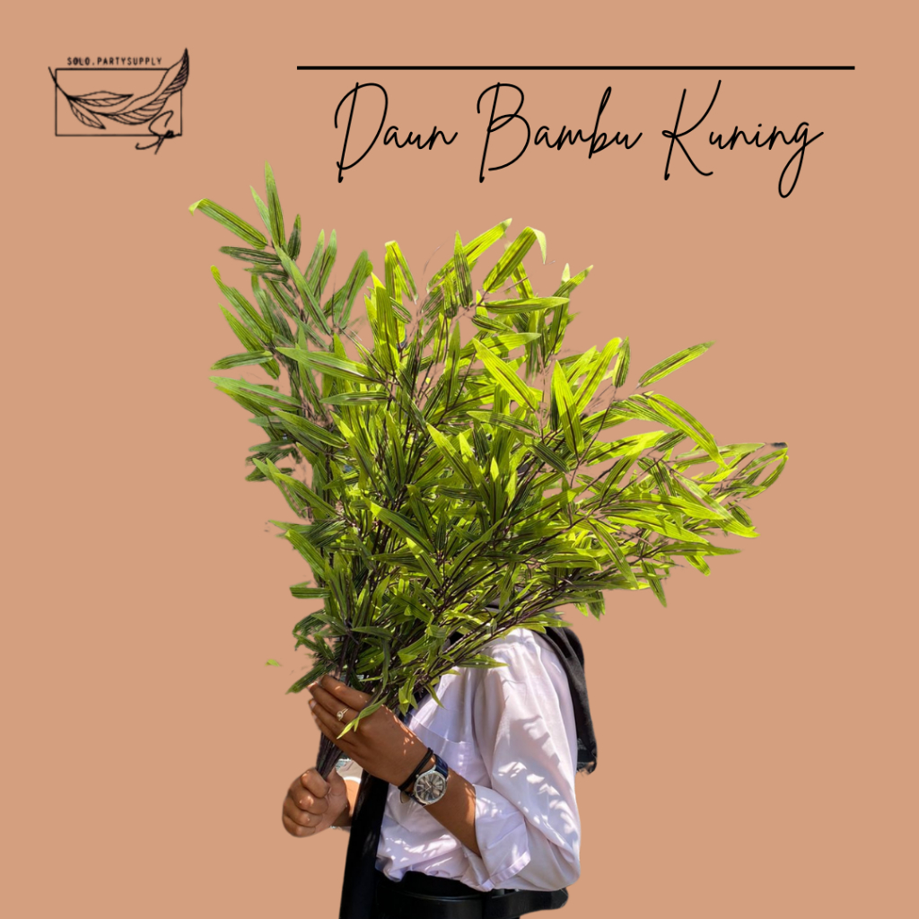 (TT) DAUN BAMBU KUNING ARTIFICIAL LEAF THIN / BAMBOO DAUN PALSU BAMBU KUNING / DAUN BAMBU ARTIFICIAL